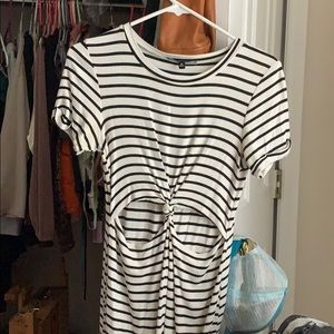 Striped mini dress